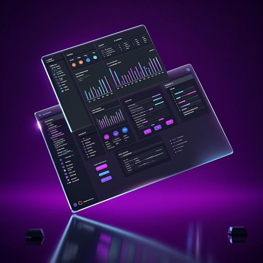 Glassmorphism Dashboard UI Kit